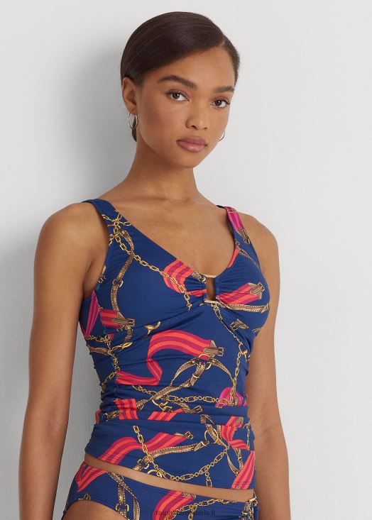 tankini froncé à imprimé 46T60T9455 femmes Ralph Lauren multi