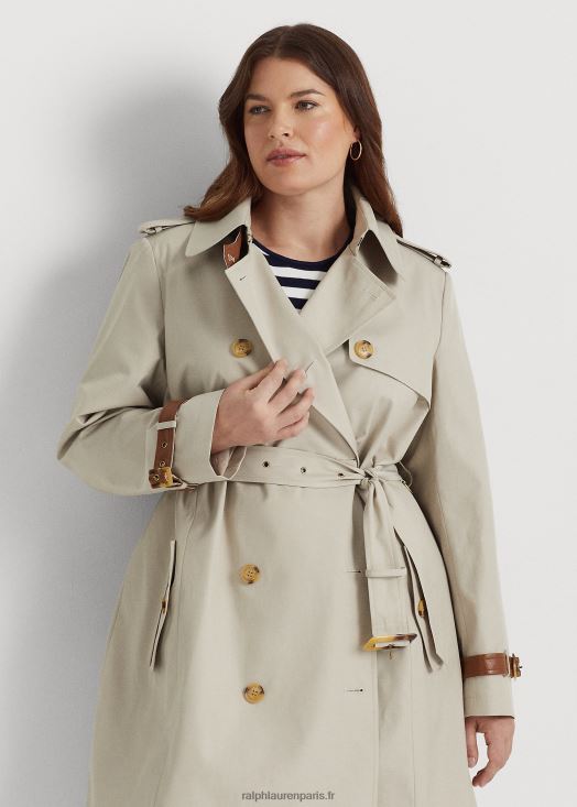 trench ceinturé 46T60T4708 femmes Ralph Lauren crème tonifiante