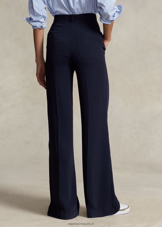 pantalon ample en cady 46T60T3041 femmes Ralph Lauren encrer