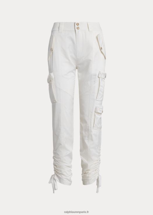 pantalon cargo shantung 46T60T4850 femmes Ralph Lauren blanc