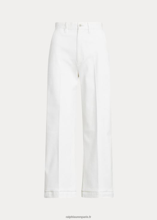 pantalon chino ample 46T60T2882 femmes Ralph Lauren blanc chaud