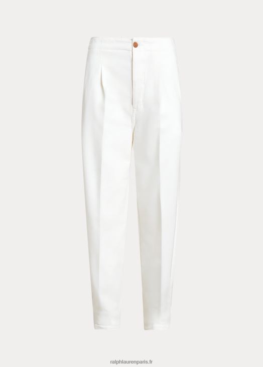 pantalon chino carotte 46T60T2959 femmes Ralph Lauren blanc