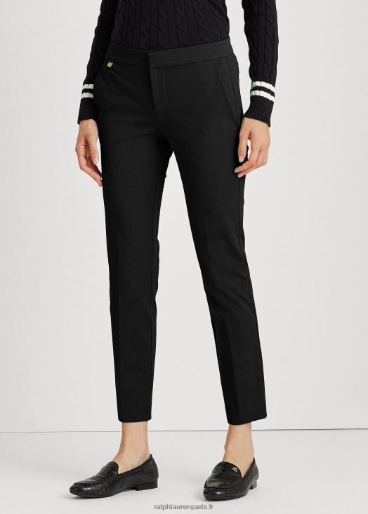 pantalon en coton extensible 46T60T4478 femmes Ralph Lauren noir