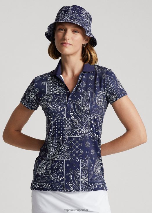 polo ajusté à imprimé bandana 46T60T9188 femmes Ralph Lauren