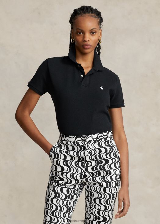 polo en maille coupe classique 46T60T9241 femmes Ralph Lauren noir