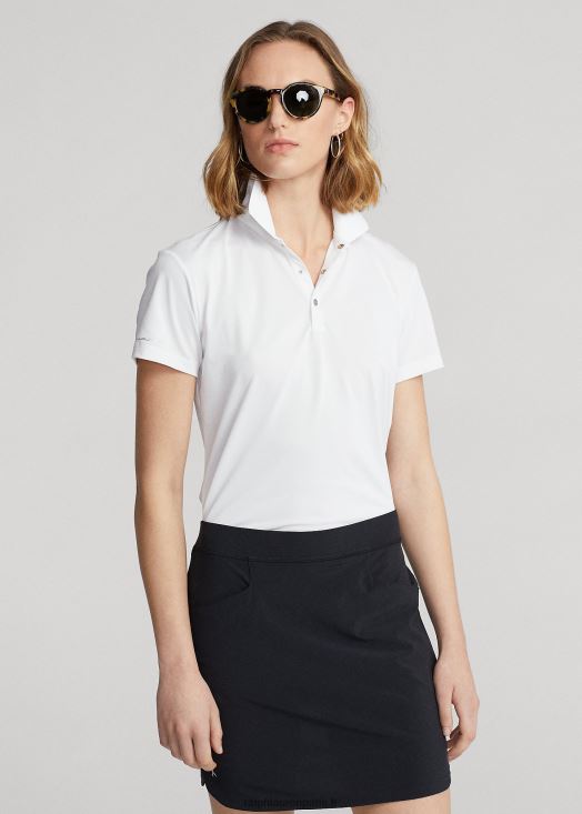 polo en piqué 46T60T3691 femmes Ralph Lauren cer blanc