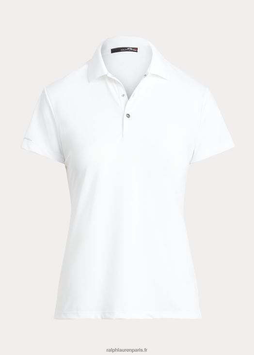 polo en piqué 46T60T3691 femmes Ralph Lauren cer blanc