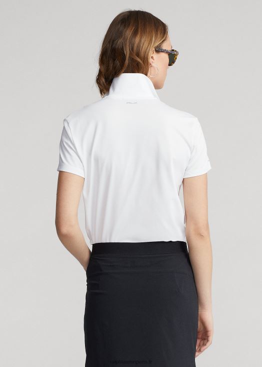 polo en piqué 46T60T3691 femmes Ralph Lauren cer blanc