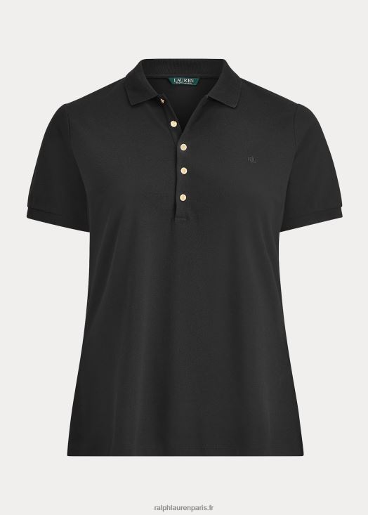 polo en piqué stretch 46T60T4626 femmes Ralph Lauren noir