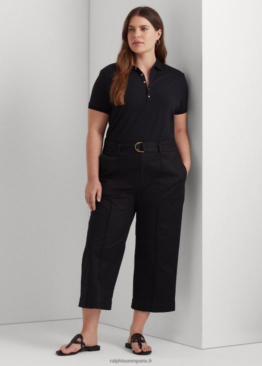 polo en piqué stretch 46T60T4626 femmes Ralph Lauren noir