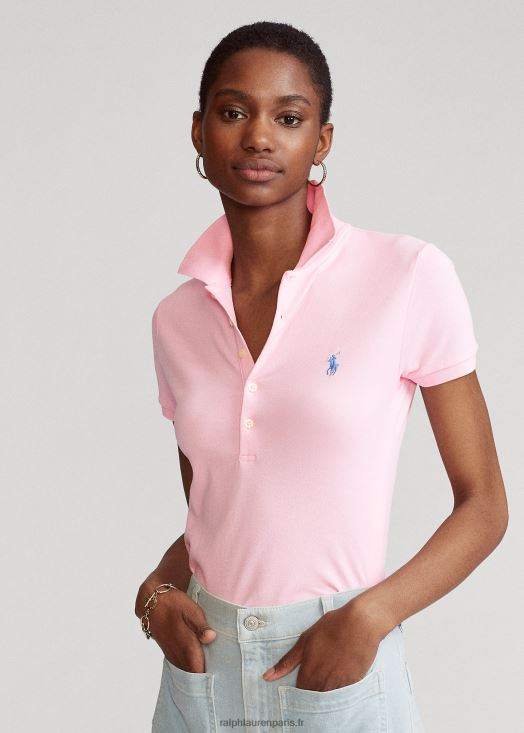 polo stretch coupe slim 46T60T3246 femmes Ralph Lauren rose carmel