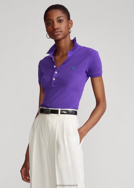 polo stretch coupe slim 46T60T3270 femmes Ralph Lauren chalet violet