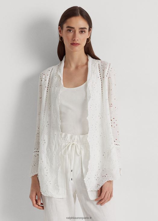 plumeau en lin à oeillets 46T60T3902 femmes Ralph Lauren blanc