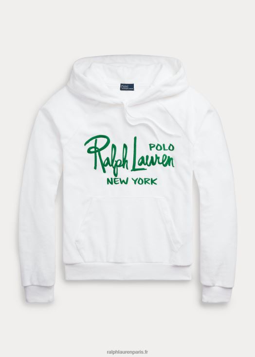 sweat à capuche à logo brodé 46T60T2970 femmes Ralph Lauren blanc