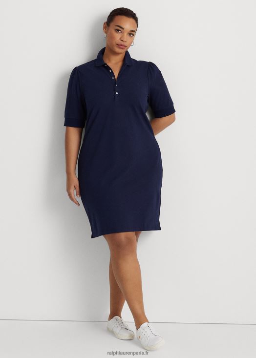 robe droite à col 46T60T4661 femmes Ralph Lauren marine raffinée