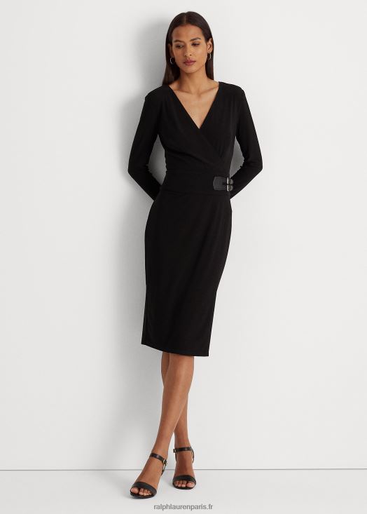 robe en jersey à boucle 46T60T4198 femmes Ralph Lauren noir