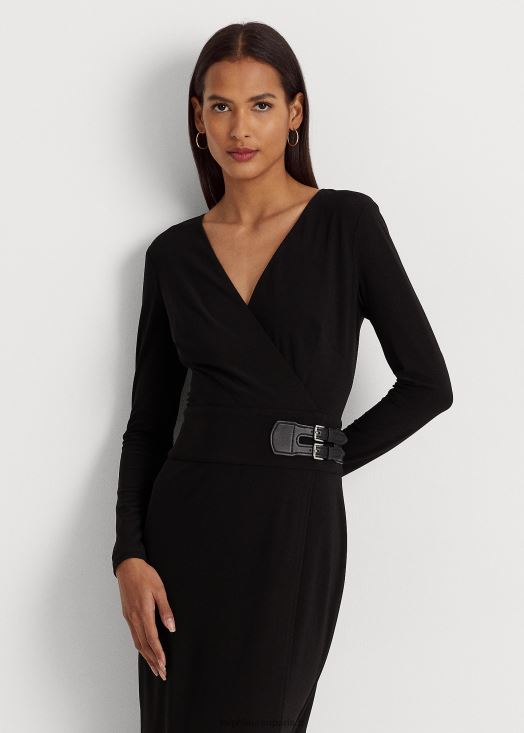 robe en jersey à boucle 46T60T4198 femmes Ralph Lauren noir