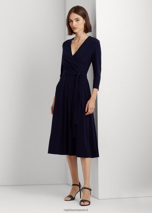 robe en jersey à surplis 46T60T4434 femmes Ralph Lauren phare marine