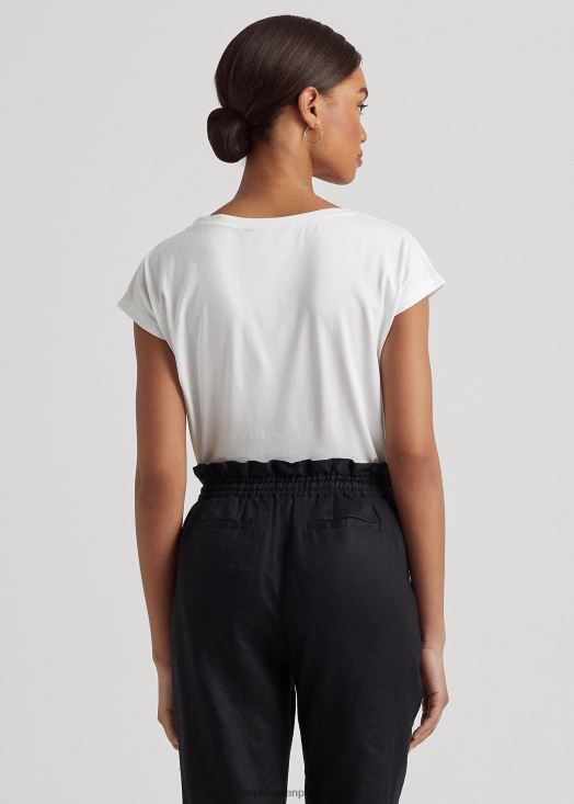 haut à logo imprimé 46T60T4246 femmes Ralph Lauren blanc