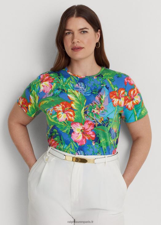 t-shirt en coton stretch à fleurs 46T60T4529 femmes Ralph Lauren