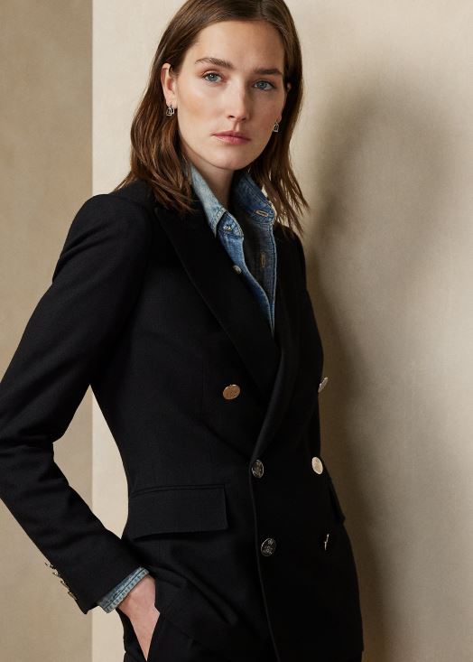 veste en cachemire camden 46T60T3453 femmes Ralph Lauren noir