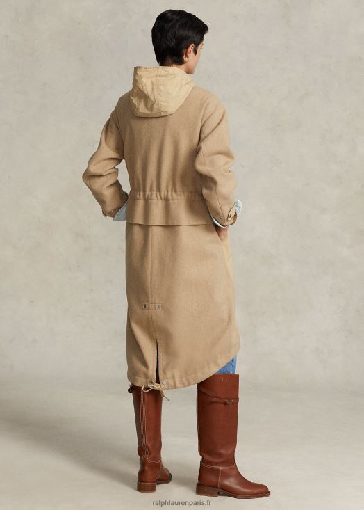 veste longue à capuche 46T60T3229 femmes Ralph Lauren monument bronzé