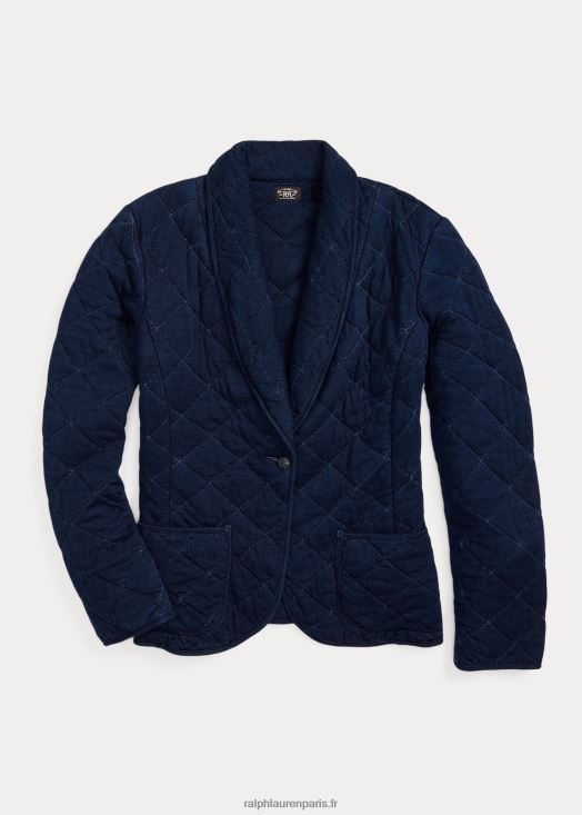 veste matelassée en jersey 46T60T3669 femmes Ralph Lauren indigo