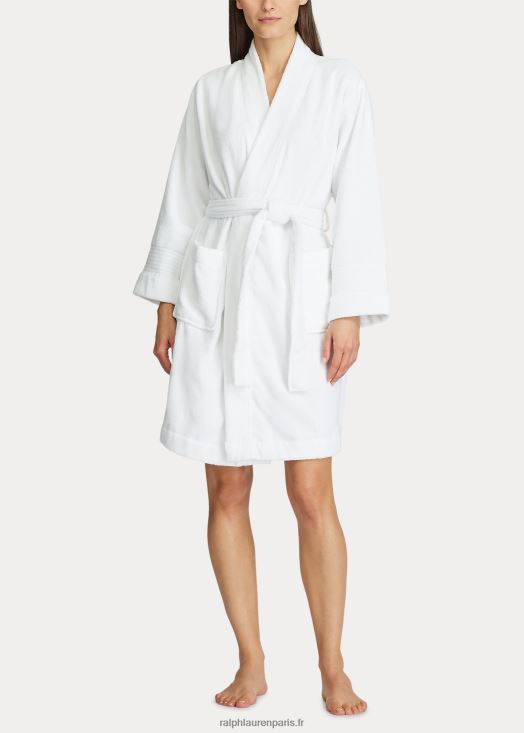 peignoir en coton éponge 46T60T4253 femmes Ralph Lauren blanc