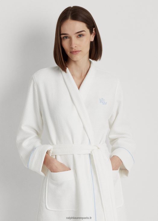 peignoir éponge gaufré 46T60T4137 femmes Ralph Lauren blanc