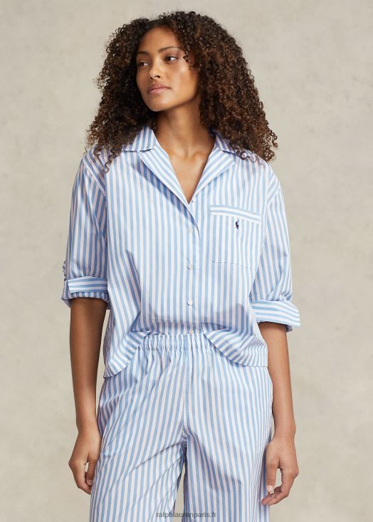 pyjama à manches longues en popeline 46T60T2893 femmes Ralph Lauren