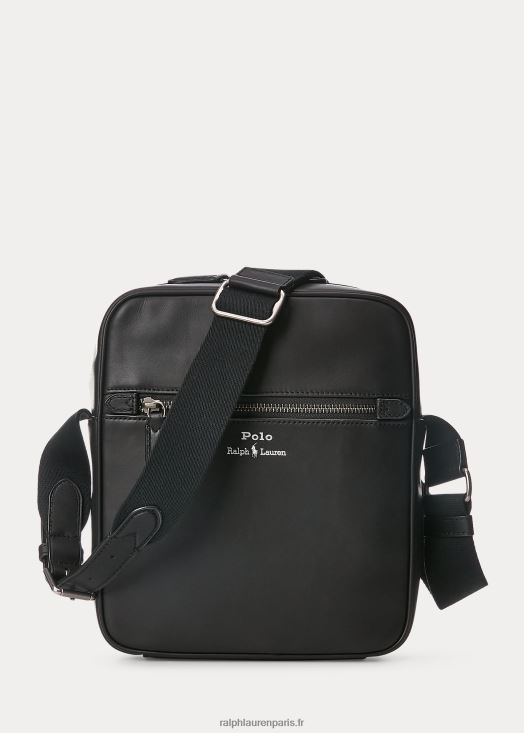 sac à bandoulière en cuir 46T60T2568 Hommes Ralph Lauren noir