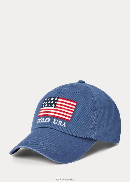 casquette chino drapeau 46T60T2489 Hommes Ralph Lauren bleu marine clair