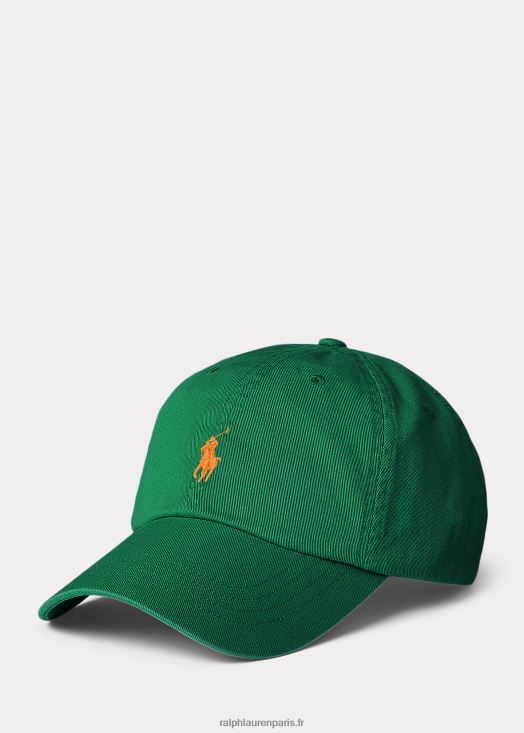 casquette chino en coton 46T60T2496 Hommes Ralph Lauren vert primaire