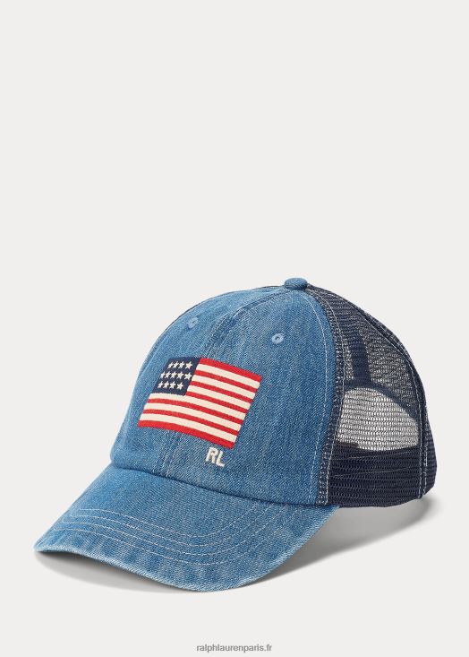 casquette denim drapeau 46T60T2586 Hommes Ralph Lauren jean