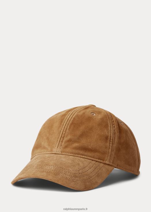 casquette en daim 46T60T2436 Hommes Ralph Lauren désert kaki