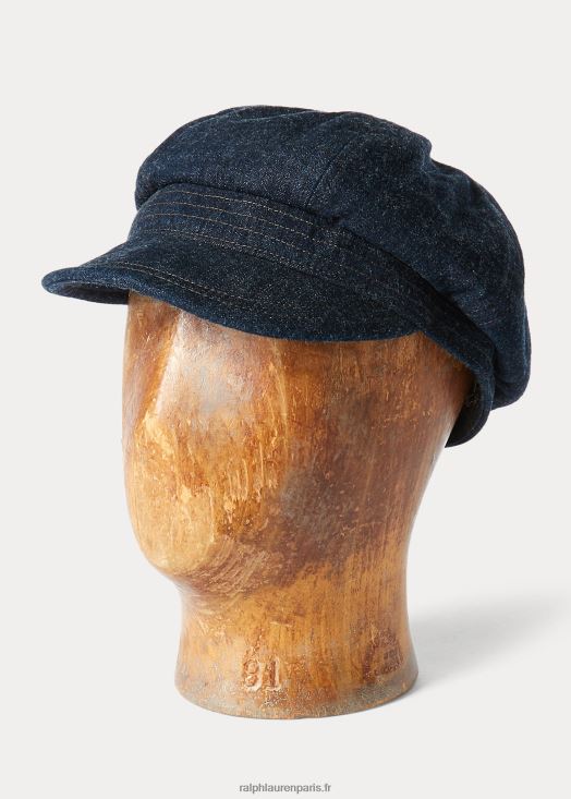 casquette en jean 46T60T8907 Hommes Ralph Lauren rincer à l'indigo