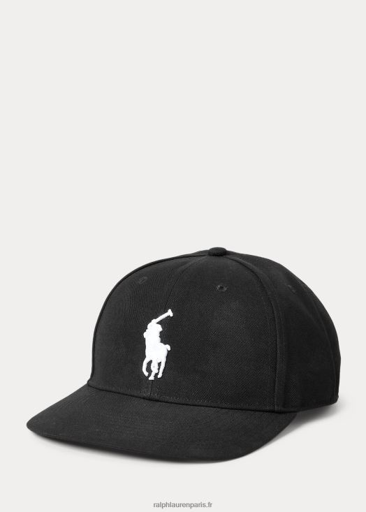 casquette en sergé à couronne haute 46T60T2767 Hommes Ralph Lauren noir