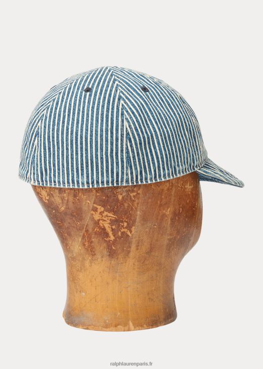 casquette en sergé rayé 46T60T8832 Hommes Ralph Lauren indigo