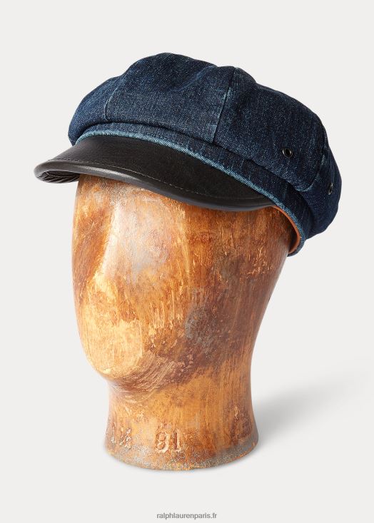 casquette moto cuir-denim 46T60T8912 Hommes Ralph Lauren rincer