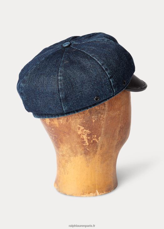 casquette moto cuir-denim 46T60T8912 Hommes Ralph Lauren rincer