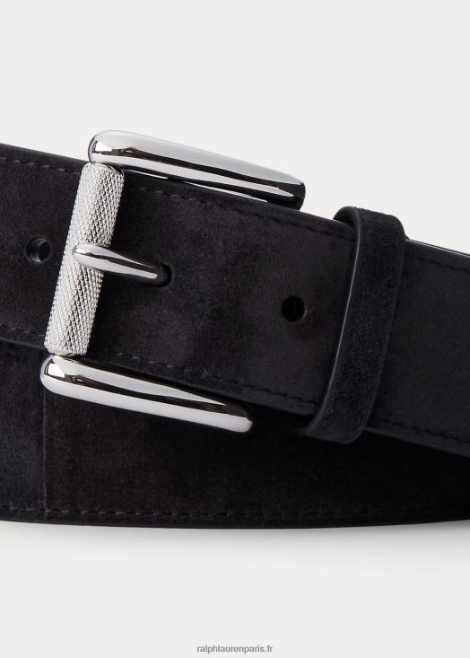 ceinture à boucle en daim 46T60T2217 Hommes Ralph Lauren noir