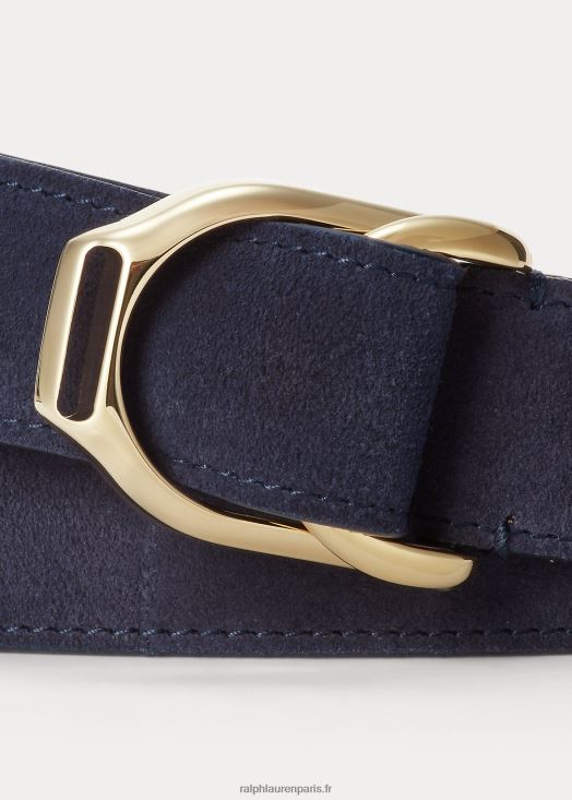 ceinture en daim wellington 46T60T9007 Hommes Ralph Lauren marine