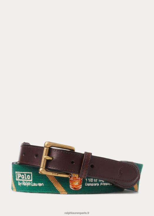 ceinture à l'aiguille polo bar 46T60T2580 Hommes Ralph Lauren vert