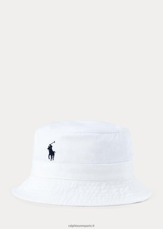 bob en coton 46T60T2253 Hommes Ralph Lauren blanc