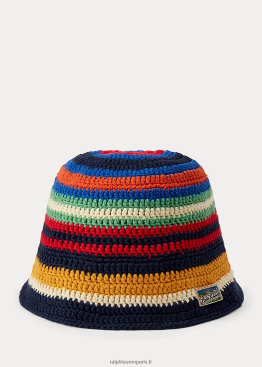 bonnet rayé au crochet 46T60T2466 Hommes Ralph Lauren