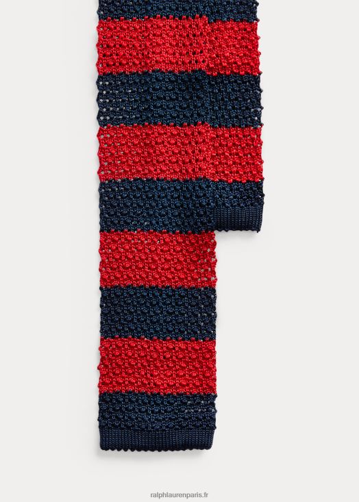 cravate en soie à rayures 46T60T2265 Hommes Ralph Lauren marine/rouge