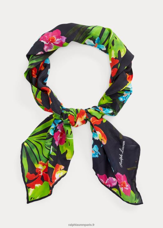 foulard en soie à fleurs 46T60T8939 Hommes Ralph Lauren marine