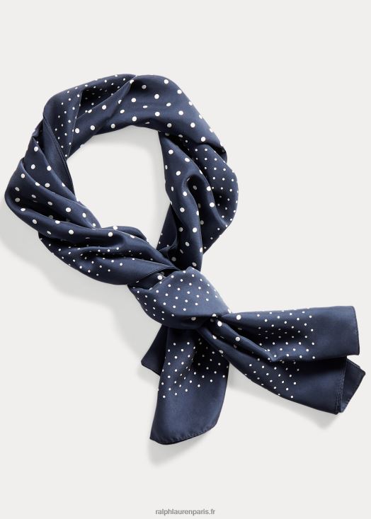 écharpe à pois 46T60T8906 Hommes Ralph Lauren marine/crème