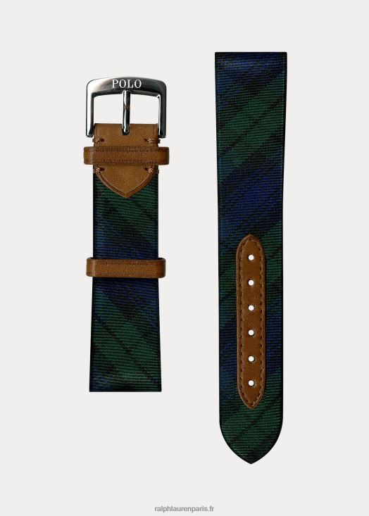 bracelet de montre en soie tartan 46T60T2653 Hommes Ralph Lauren