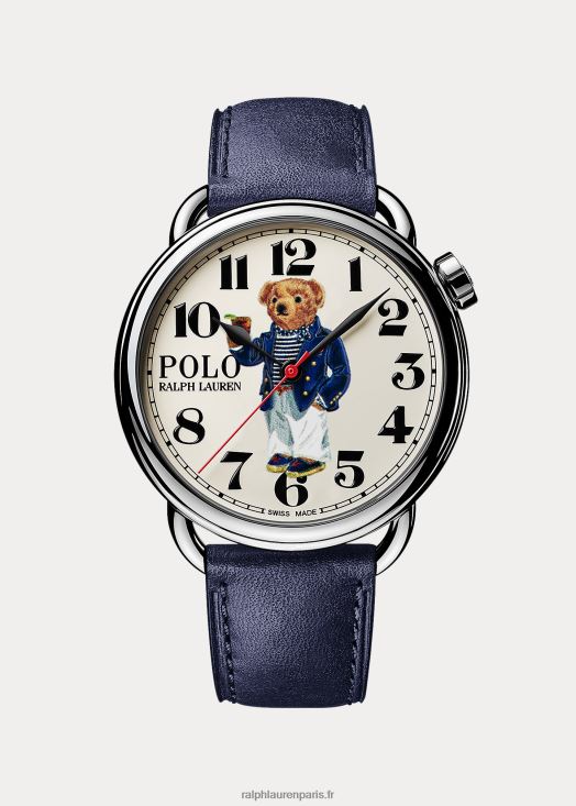 montre-bracelet bear riviera 46T60T2802 Hommes Ralph Lauren cadran blanc